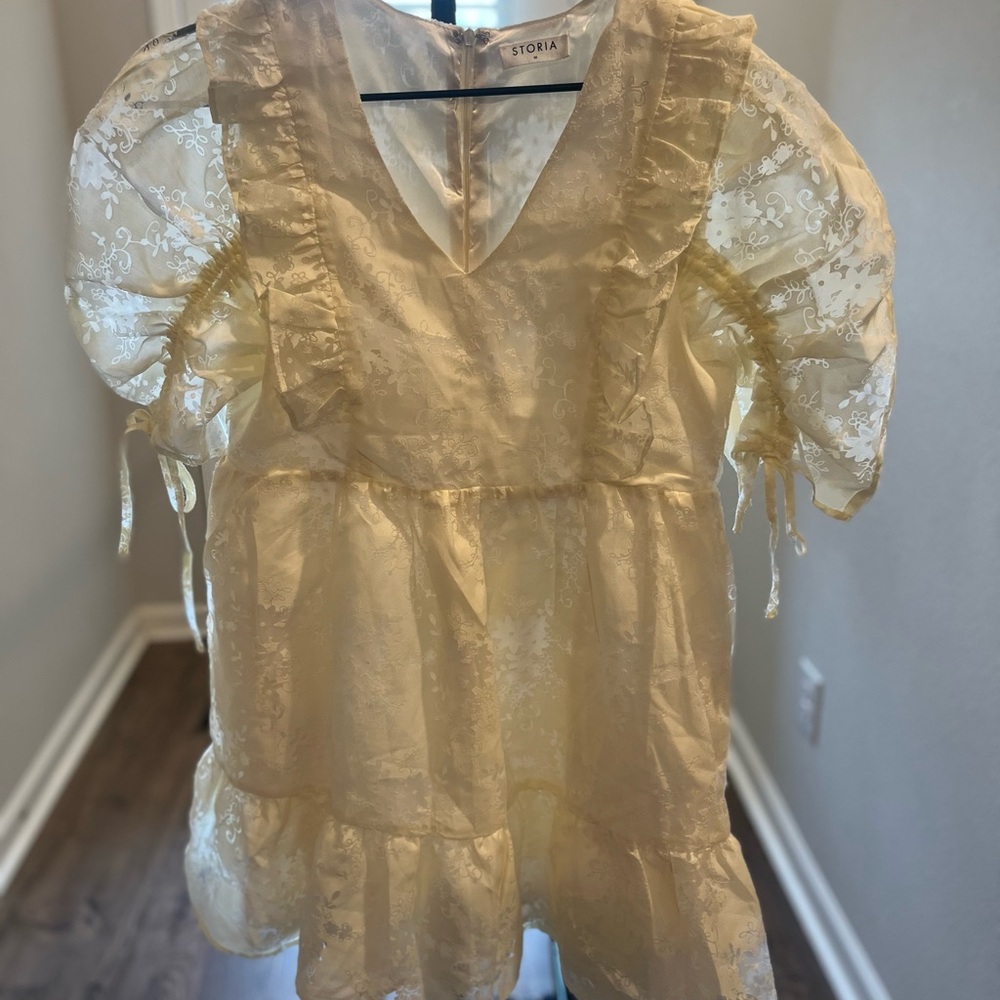 Storia Textured Baby Doll Mini Dress - Picture 14 of 17